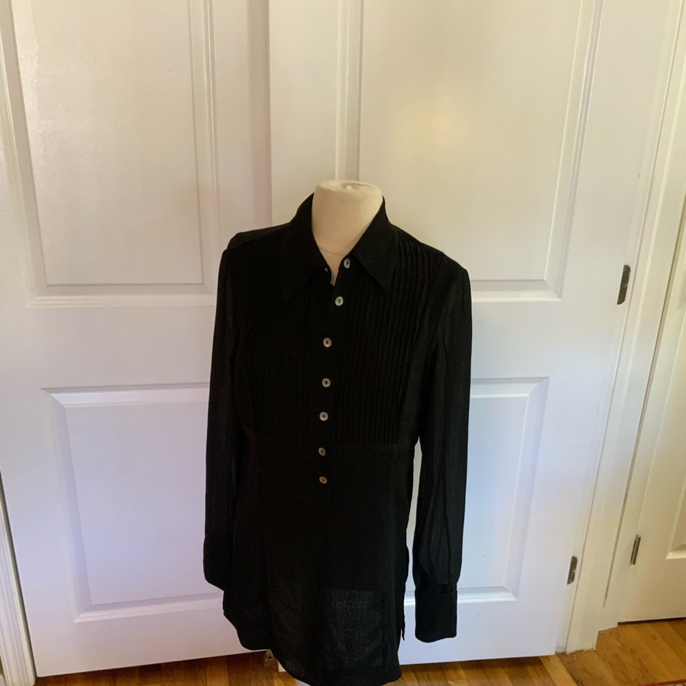 ADOLF Black button down blouse